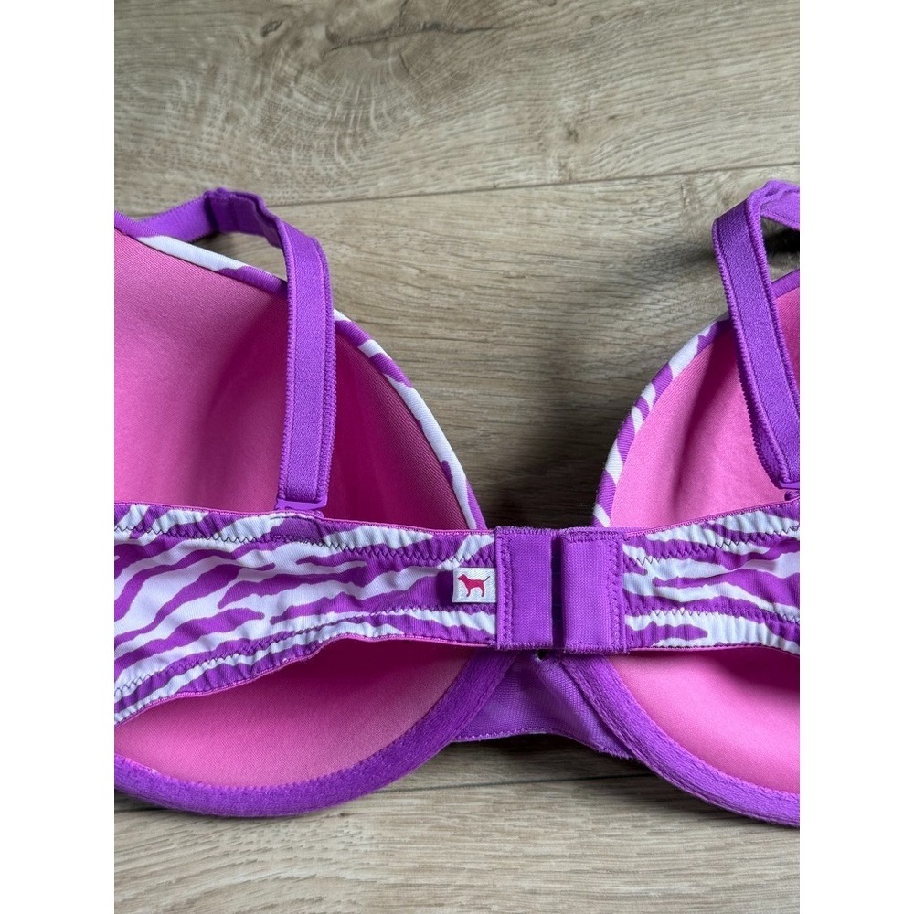 VS PINK Zebra Print Wear everywhere Demi Bra 36D Victorias Secret y2k style - Picture 6 of 11